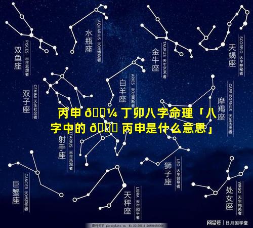 丙申 🌼 丁卯八字命理「八字中的 🐋 丙申是什么意思」